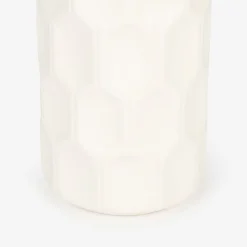 Jarrón de gres blanco Simón Ø9x31cm