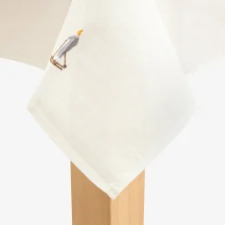 Mantel blanca bordado Esquiadores 150x250cm