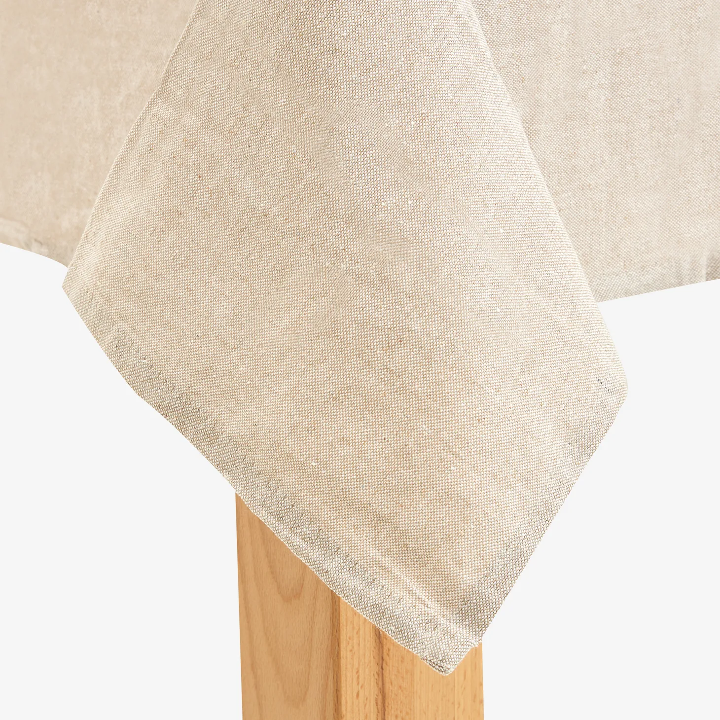 Mantel de algodón beige liso 150x200cm
