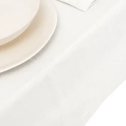 Mantel de algodón blanco Vainica Ø160cm