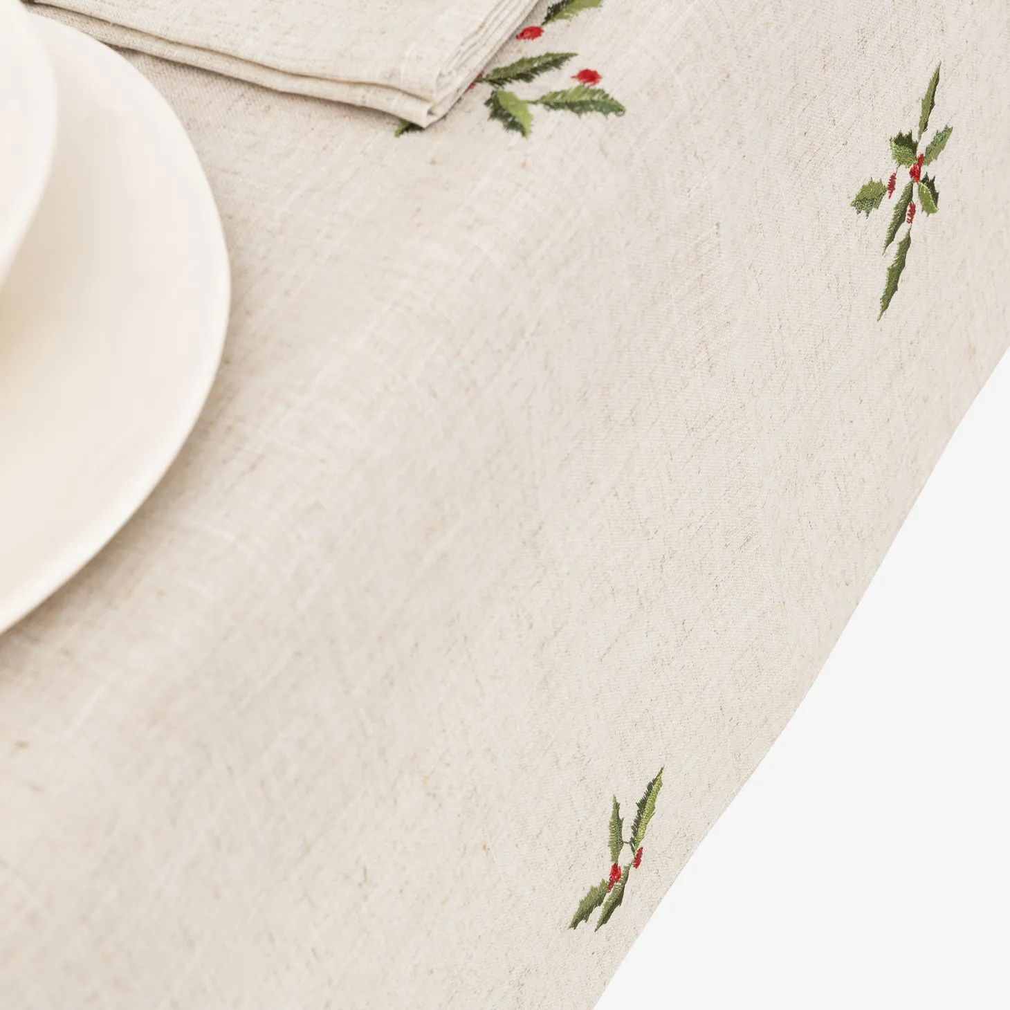 Mantel de lino beige Acebo 150x250cm