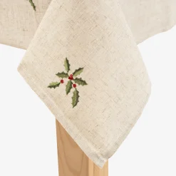 Mantel de lino beige Acebo 150x250cm