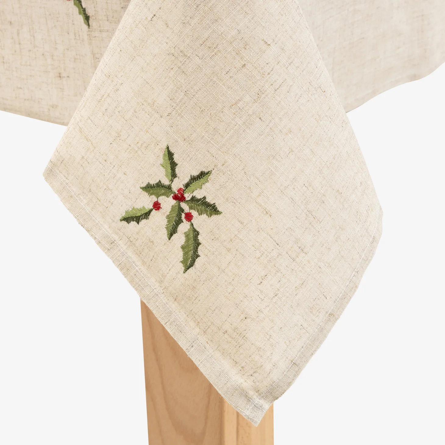 Mantel de lino beige Acebo 150x250cm