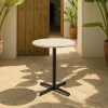 Mesa auxiliar de jardín de piedra blanca Nilo Ø60x72cm