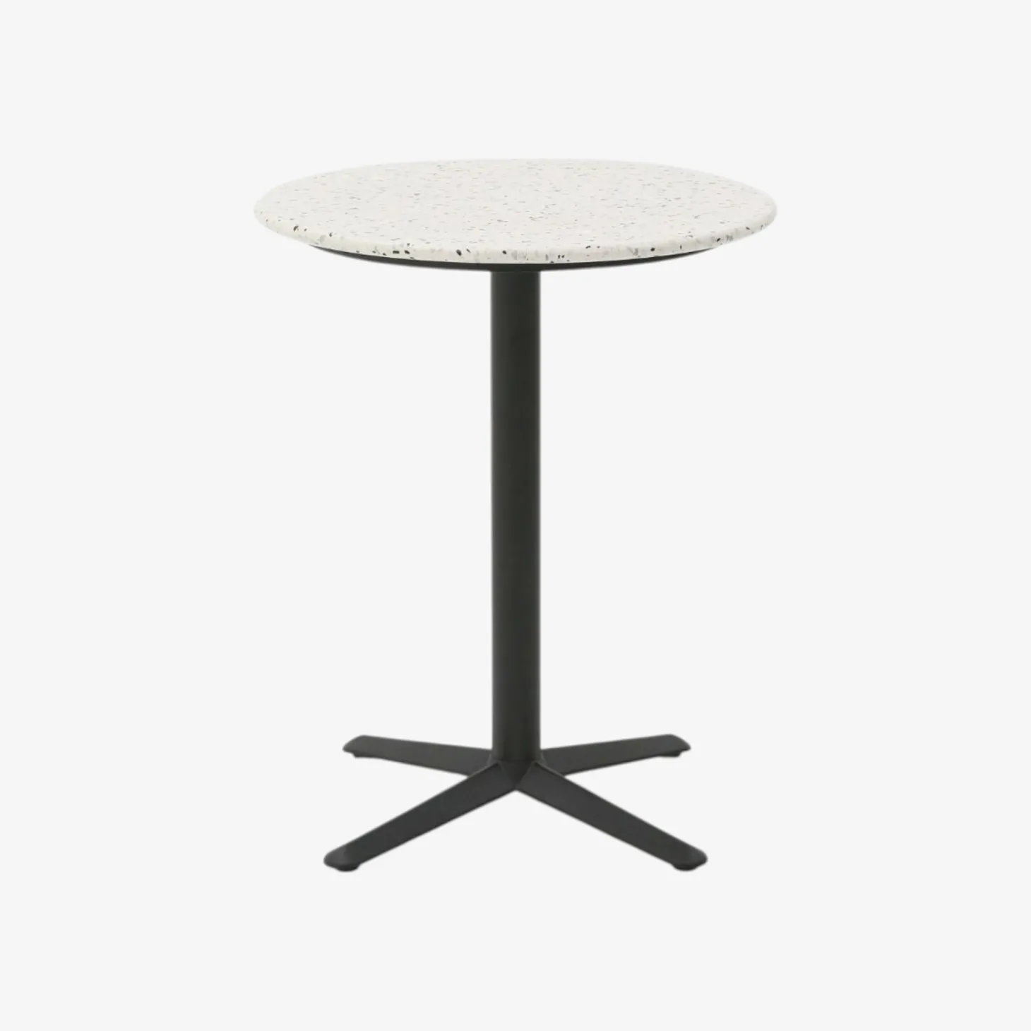 Mesa auxiliar de jardín de piedra blanca Nilo Ø60x72cm