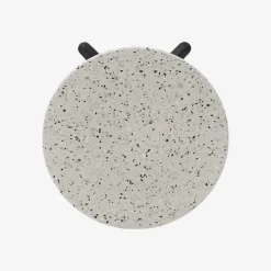 Mesa auxiliar de jardín de piedra blanca Nilo Ø60x72cm
