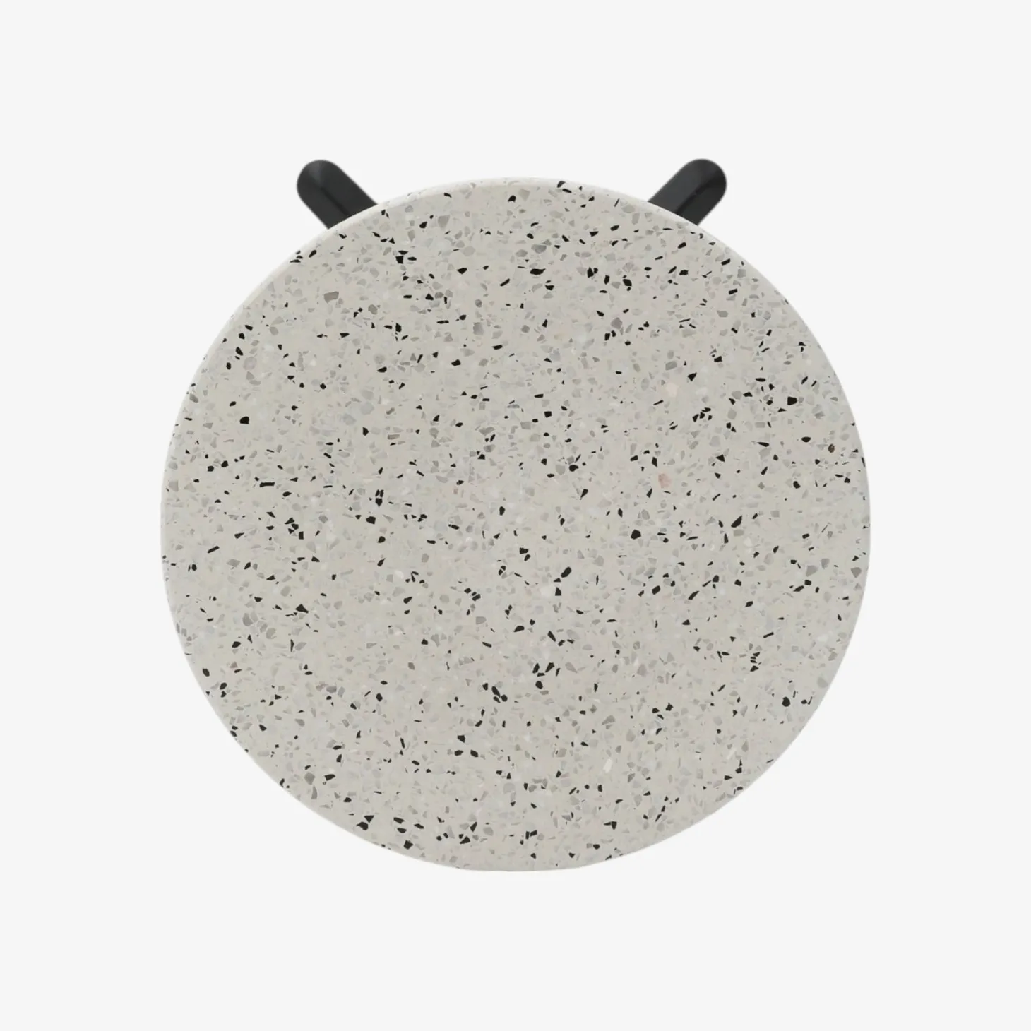 Mesa auxiliar de jardín de piedra blanca Nilo Ø60x72cm