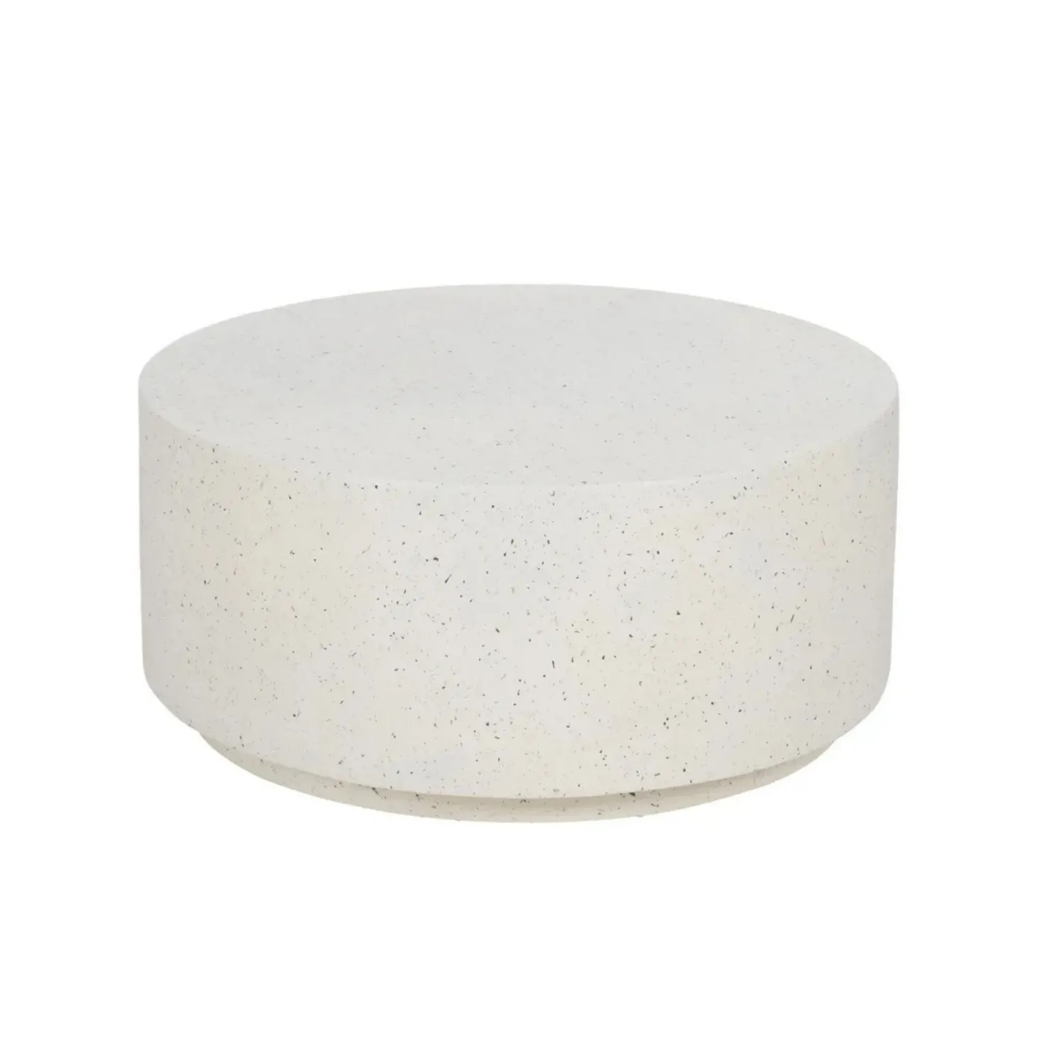 Mesa de centro de fibra de magnesio blanca Milo Ø90x40cm