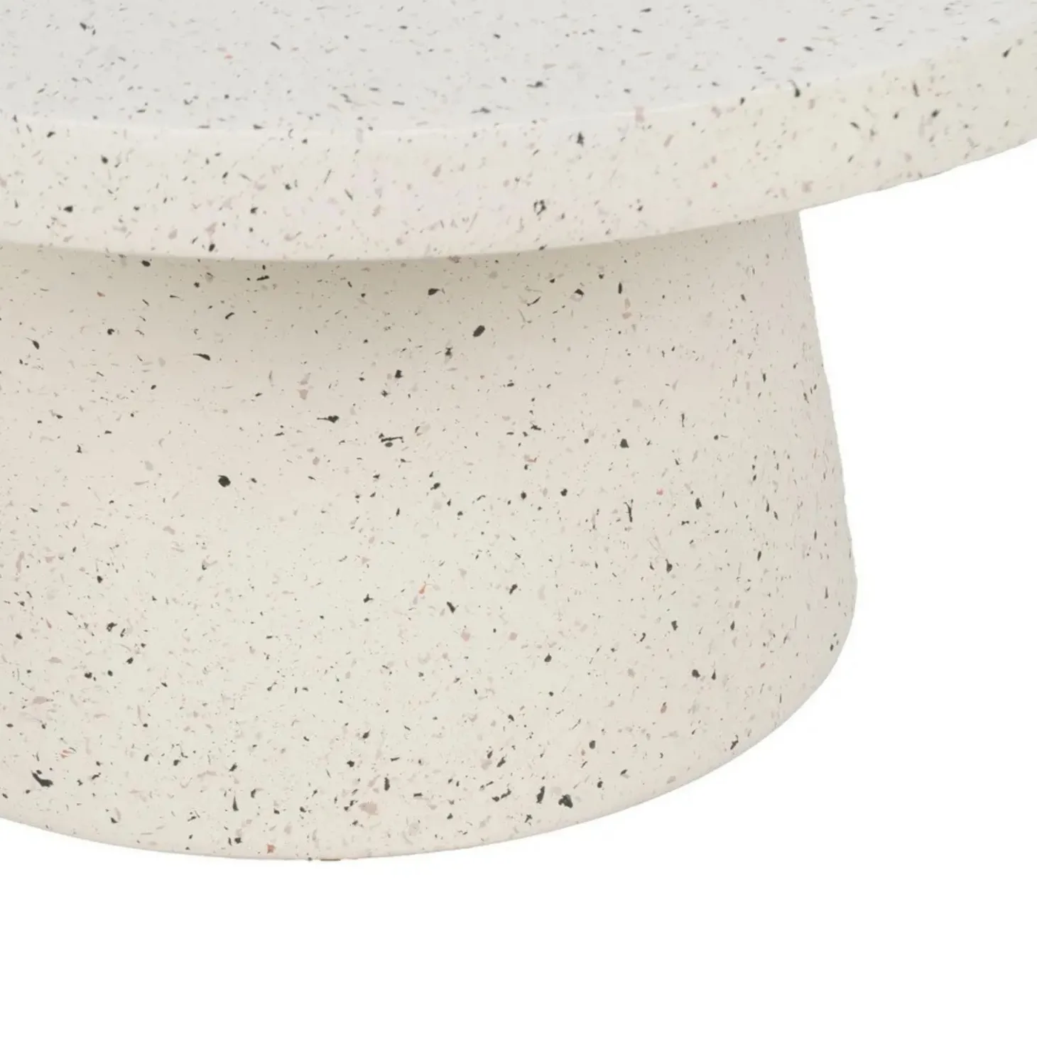 Mesa de centro de fibra de magnesio blanca Milo Ø80x38cm