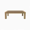 Mesa de centro de jardín de aluminio efecto madera Durres 120x72x41cm