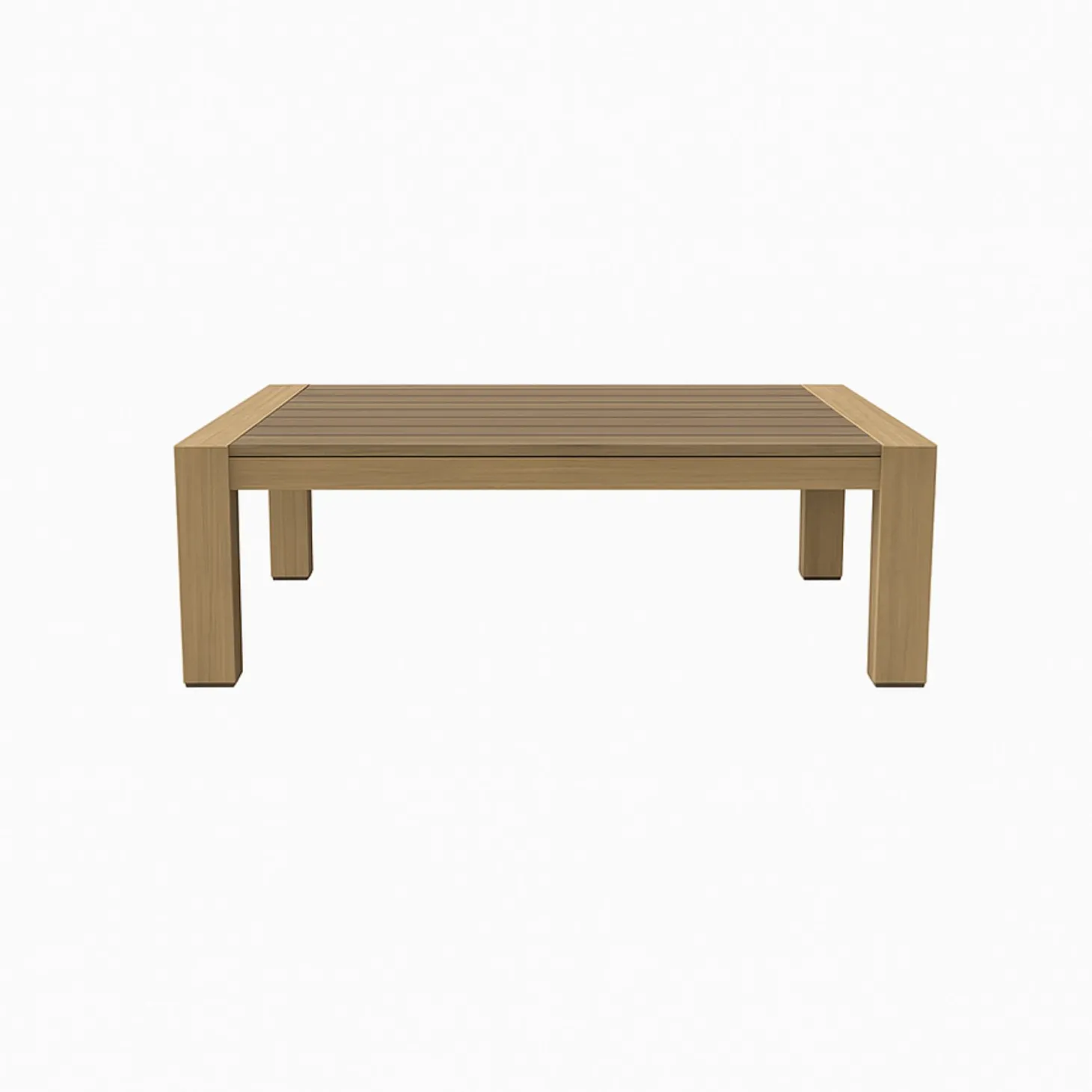 Mesa de centro de jardín de aluminio efecto madera Durres 120x72x41cm