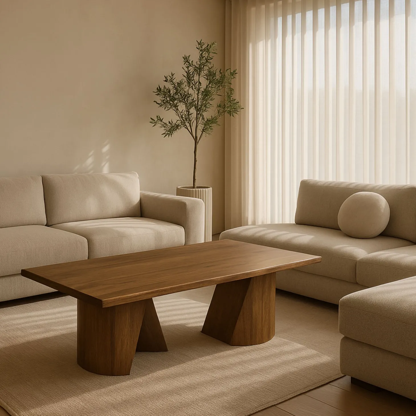 Mesa de centro de madera de mango Viena 120x65x46cm Clau&Chloe