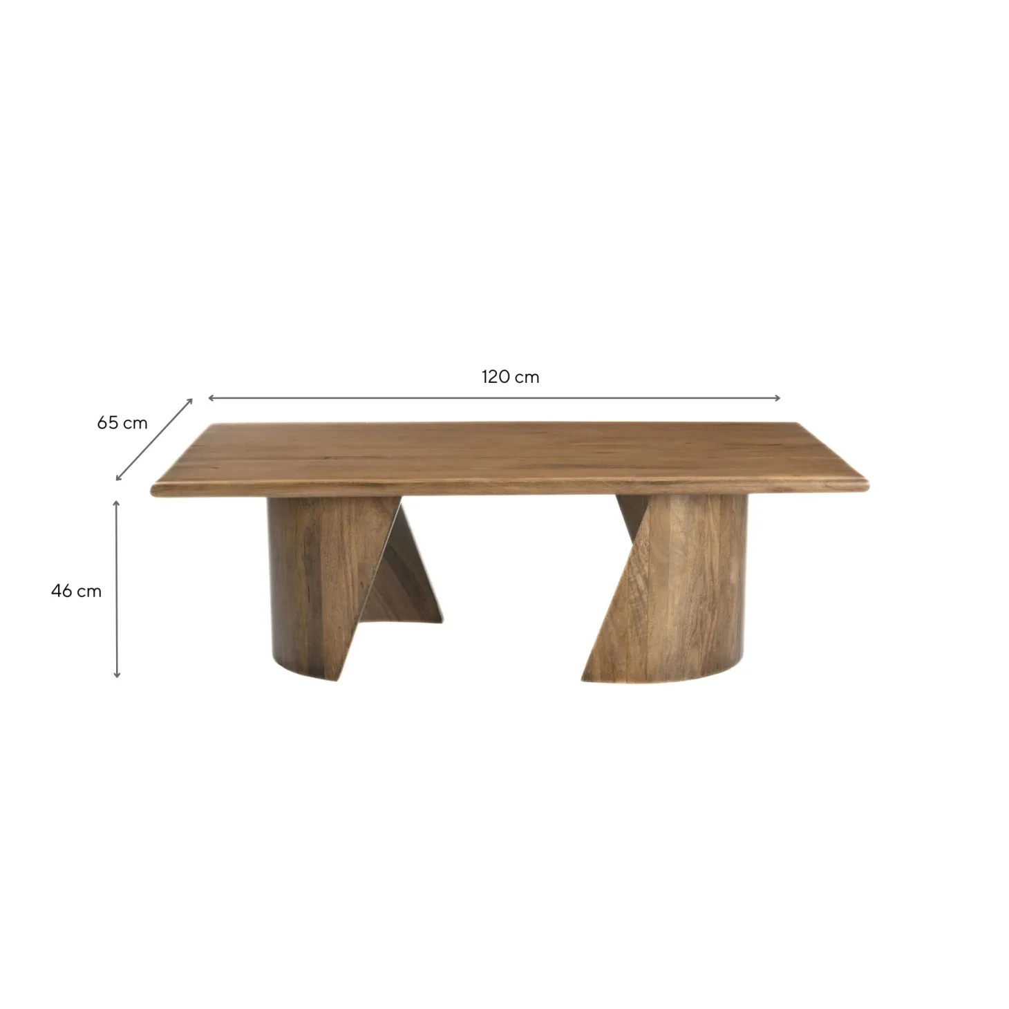Mesa de centro de madera de mango Viena 120x65x46cm Clau&Chloe
