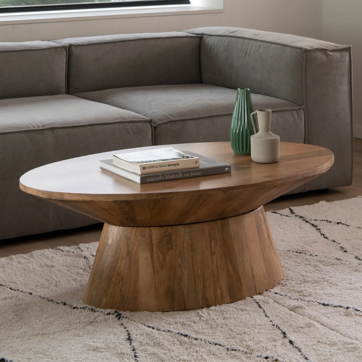 Mesa de centro de madera de mango Sidney 120x68x41cm Clau&Chloe