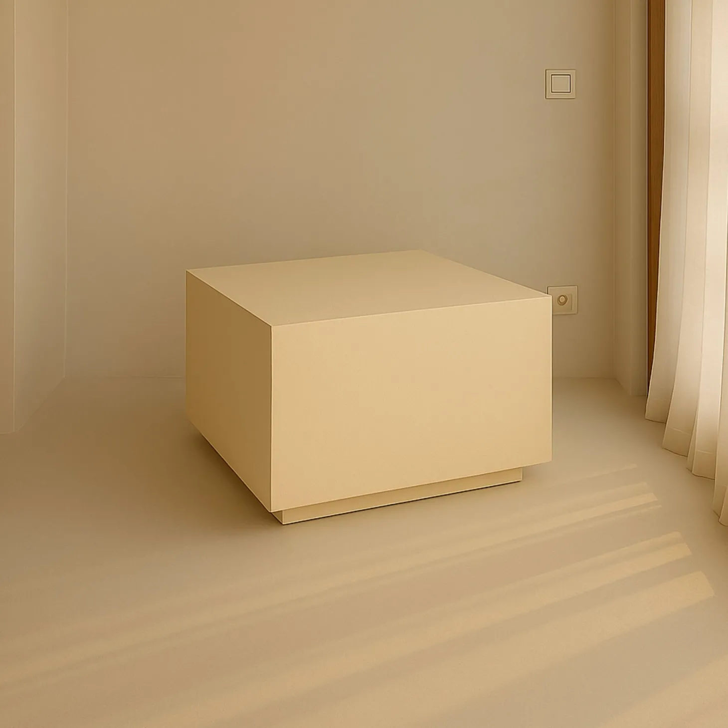 Mesa de centro de microcemento Kurli 80x80x40 Clau&Chloe