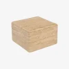 Mesa de centro de mármol Travertine 39x39x25cm Clau&Chloe