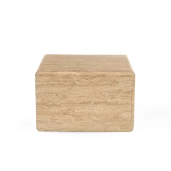 Mesa de centro de mármol Travertine 39x39x25cm Clau&Chloe