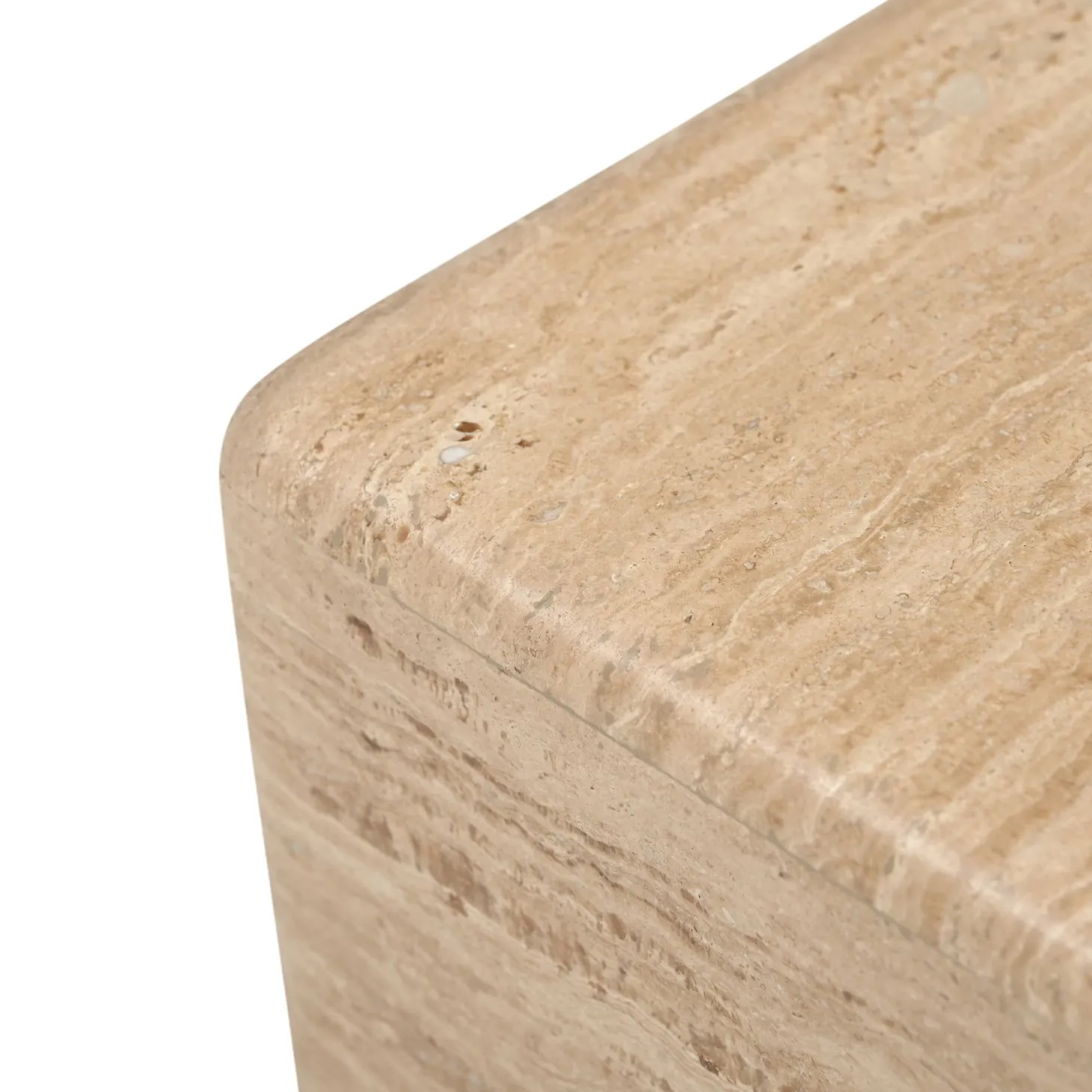 Mesa de centro de mármol Travertine 39x39x25cm Clau&Chloe