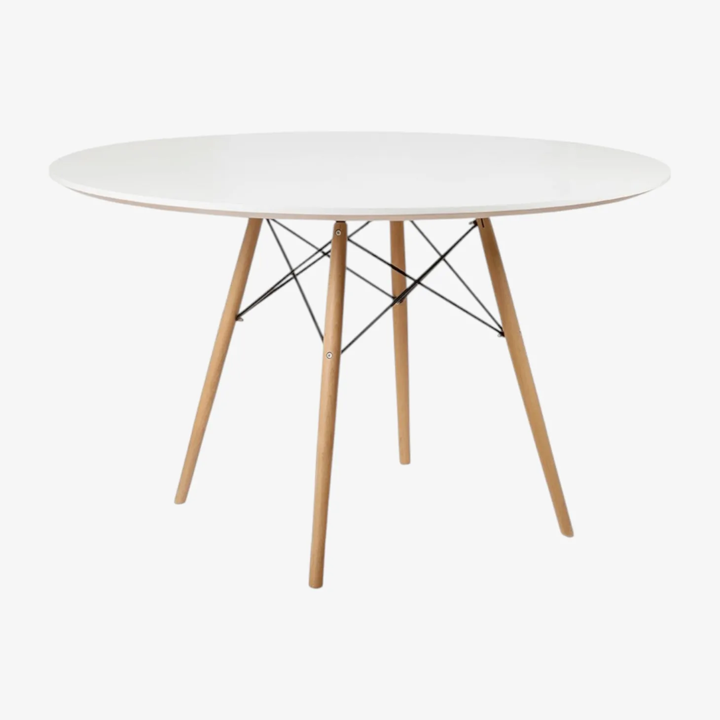 Mesa de comedor de madera blanca Leisure Ø120x75cm