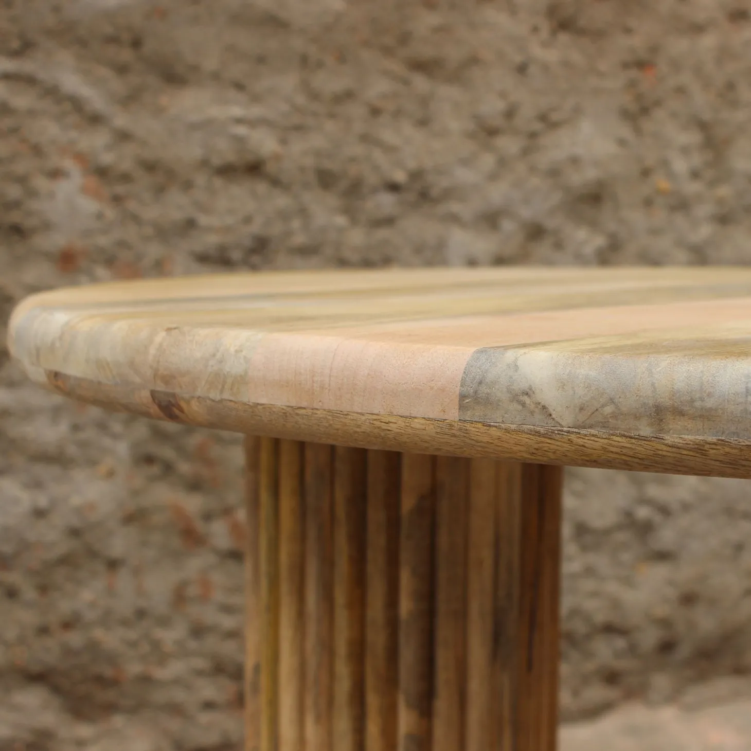 Mesa de comedor de madera de mango Singapur Ø120x76cm Clau&Chloe