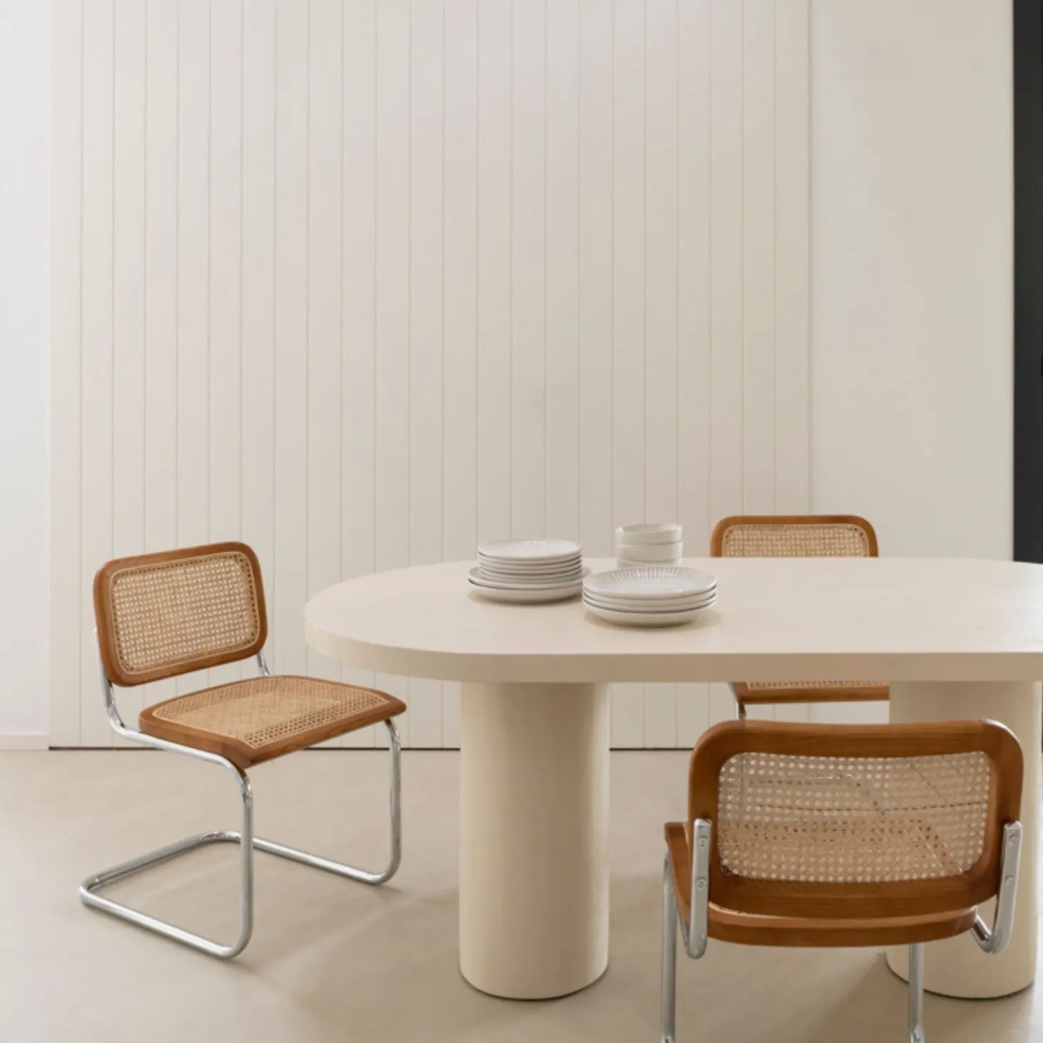 Mesa de comedor de microcemento Kurli 180x90x76cm Clau&Chloe
