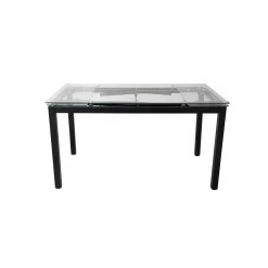 Mesa de comedor extensible de cristal Praga 200/140x80x76cm