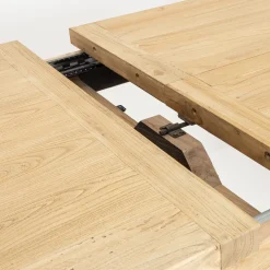 Mesa de comedor extensible de madera de olmo reciclada Toulouse 160/220x80x76cm