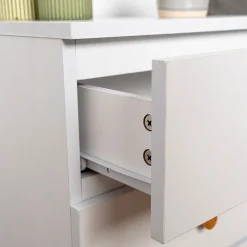 Mesita de noche de madera con 2 cajones Deva 40x30x63cm