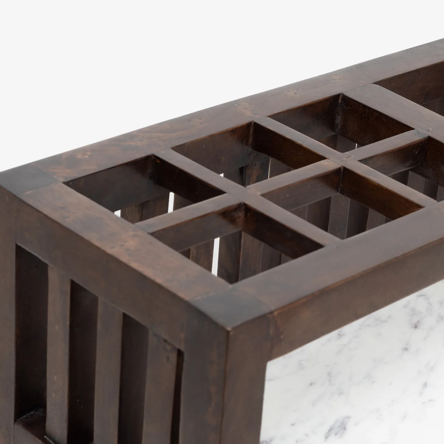 Mueble bar con ruedas de madera de olmo reciclada Pisco 70x50x91cm