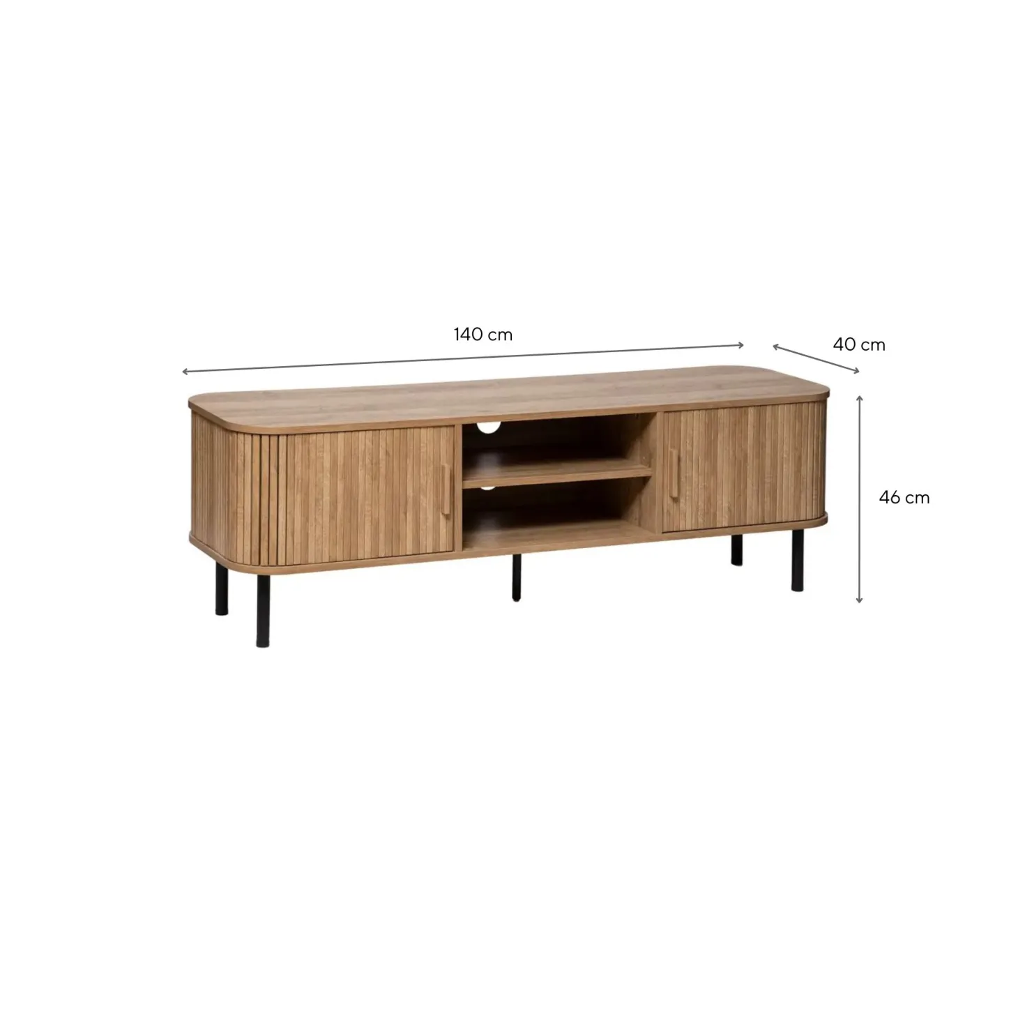 Mueble de TV de madera DM Valote 140x40x46cm