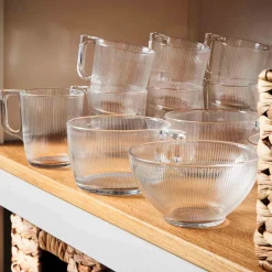 Mug de vidrio transparente Stria 25cl