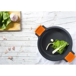 NO WEB - Cacerola baja de aluminio fundido con tapa Efficient de Bra Ø28cm