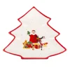 Plato de cerámica árbol Santa Claus 28x23cm