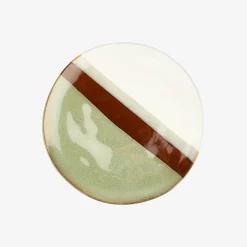 Plato de postre de cerámica caqui Sotres Ø21cm