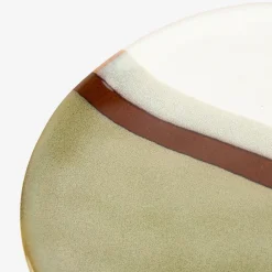 Plato de postre de cerámica caqui Sotres Ø21cm