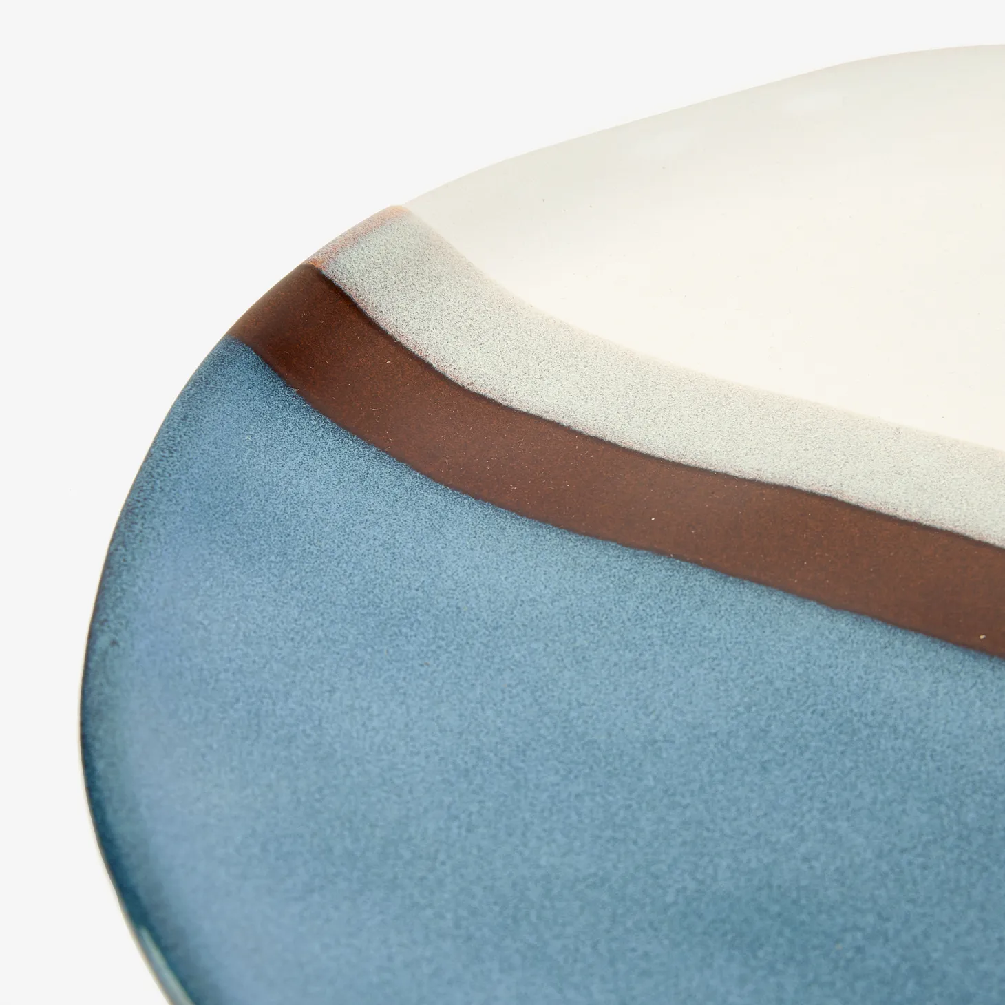 Plato de postre de cerámica azul Sotres Ø21cm