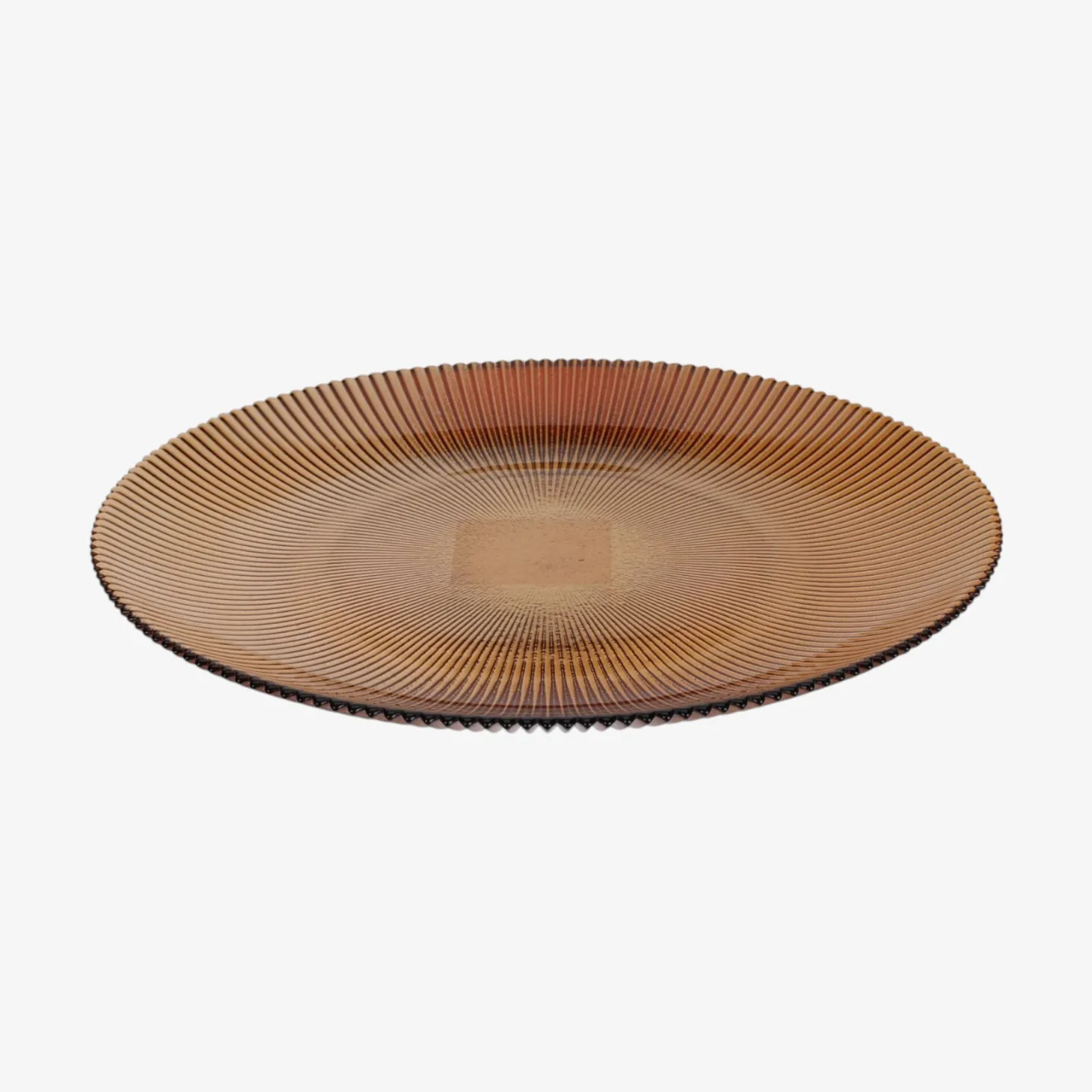 Plato de presentación de cristal ámbar Brule Ø32cm