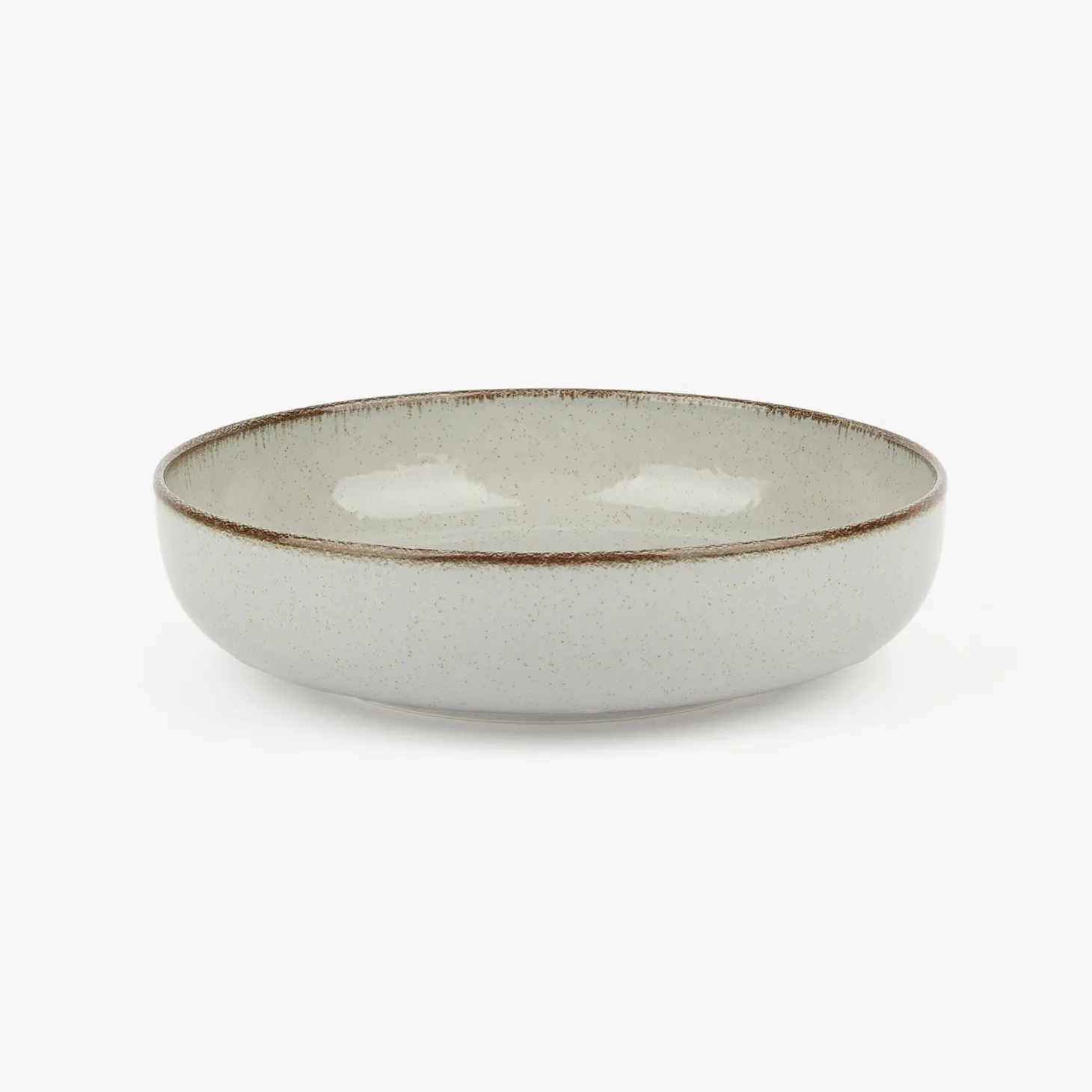 Plato hondo de porcelana gris Olite Ø19cm