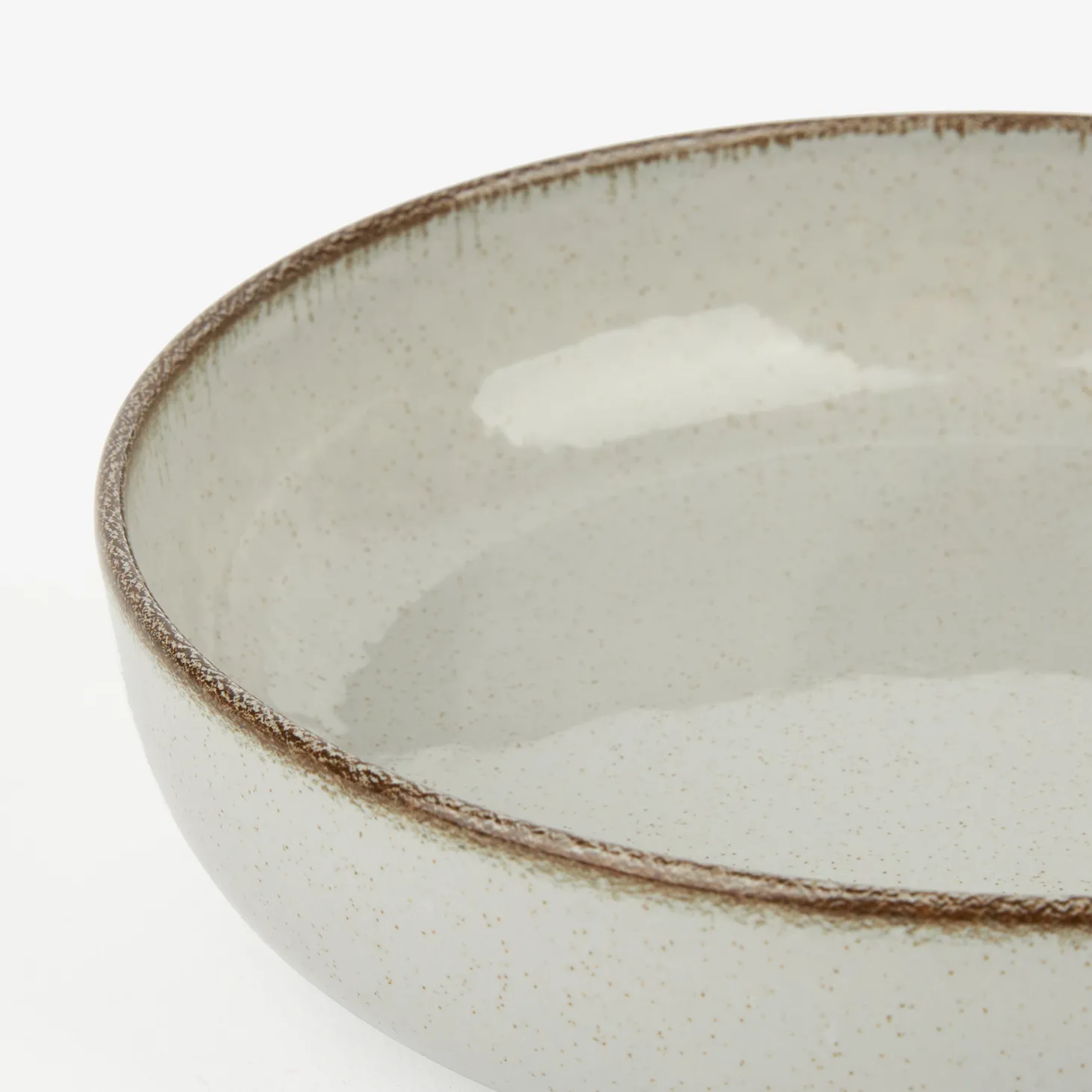 Plato hondo de porcelana gris Olite Ø19cm