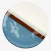 Plato llano de cerámica azul Sotres Ø27cm