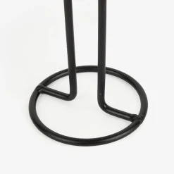 Portarollos de cocina de metal negro Ø13x33cm