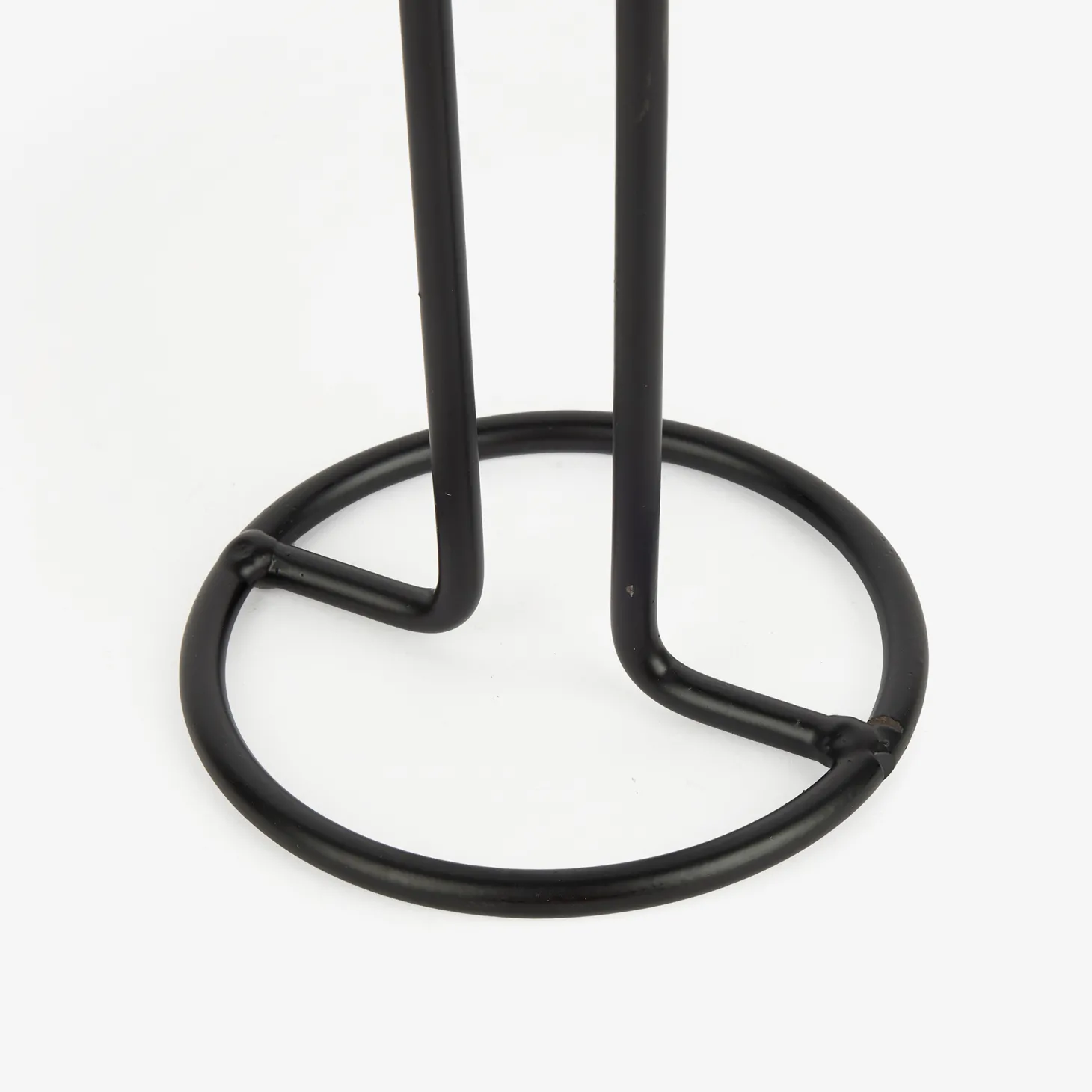 Portarollos de cocina de metal negro Ø13x33cm