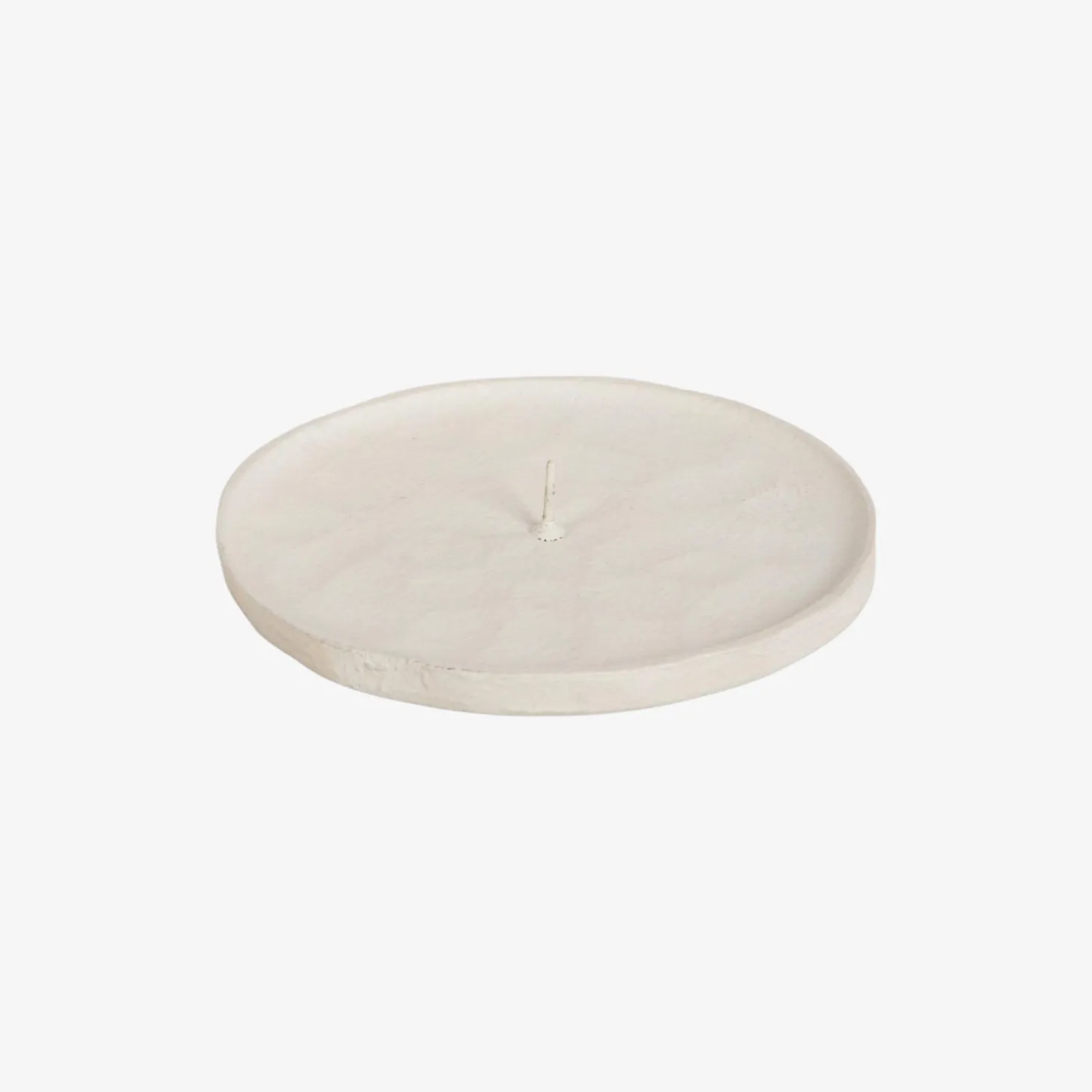 Portavelas de aluminio blanco Ø10cm
