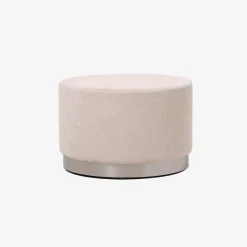 Puff redondo beige Garet Ø54x35cm
