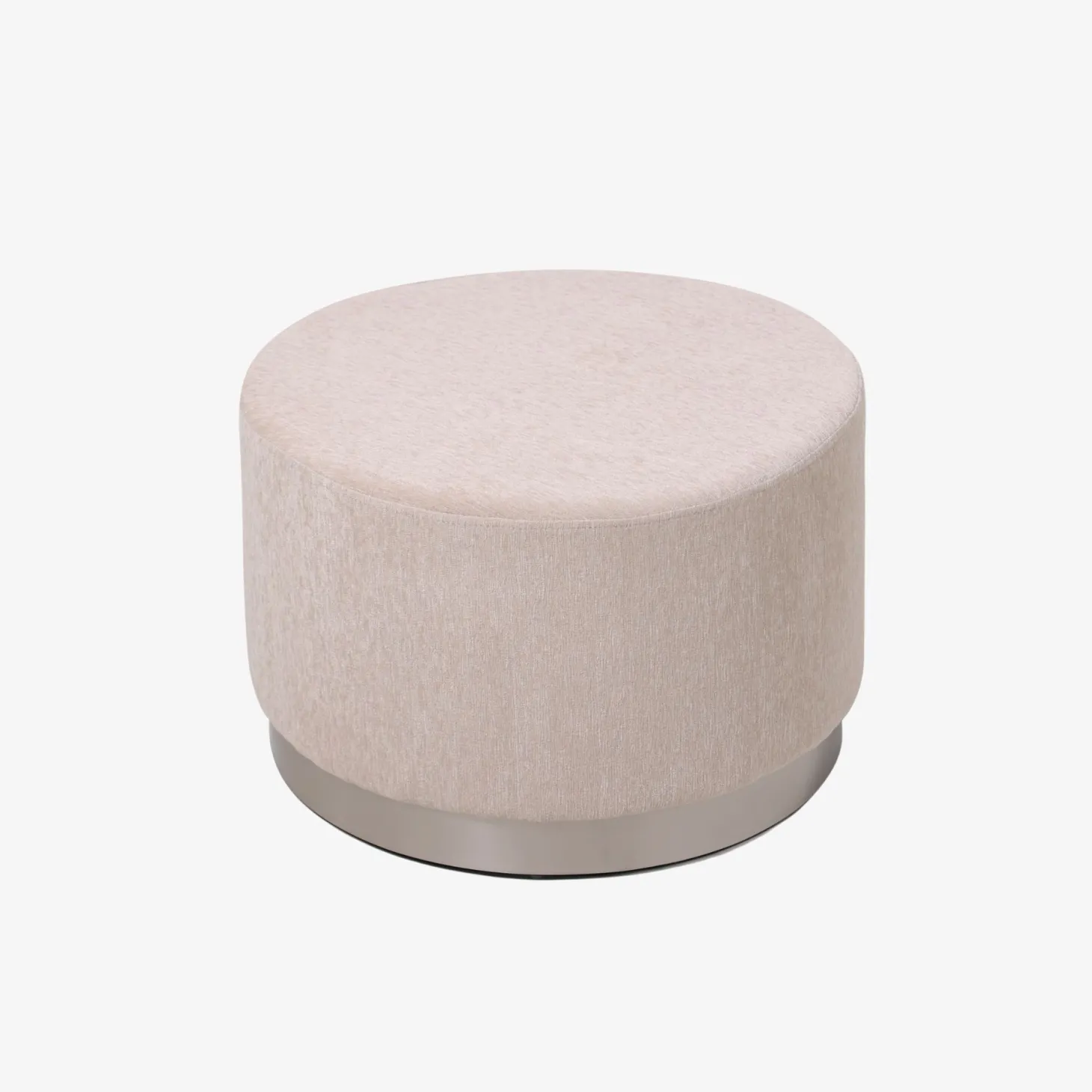 Puff redondo beige Garet Ø54x35cm