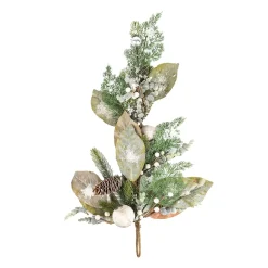 Rama de pino con bolas plateadas 72cm