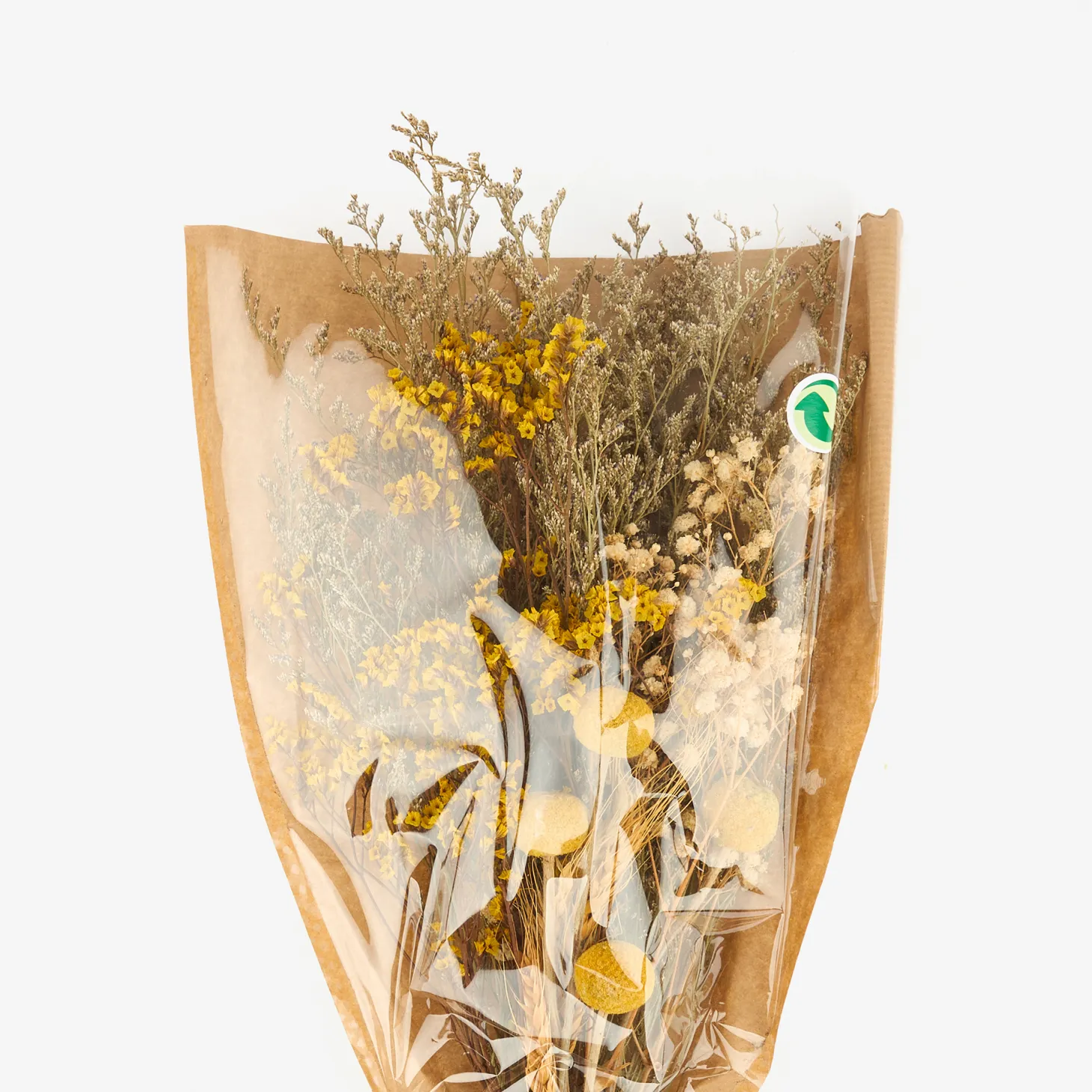 Ramo de flores secas amarillo 75cm