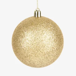 Set de 6 bolas decorativas doradas Ø8cm