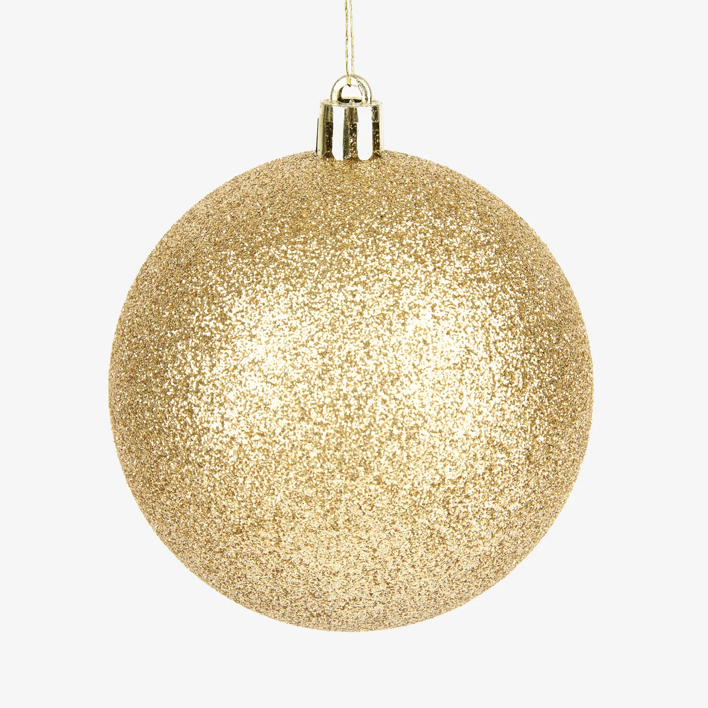 Set de 6 bolas decorativas doradas Ø8cm