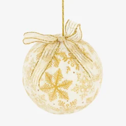 Set de 6 bolas decorativas doradas Ø7,5cm